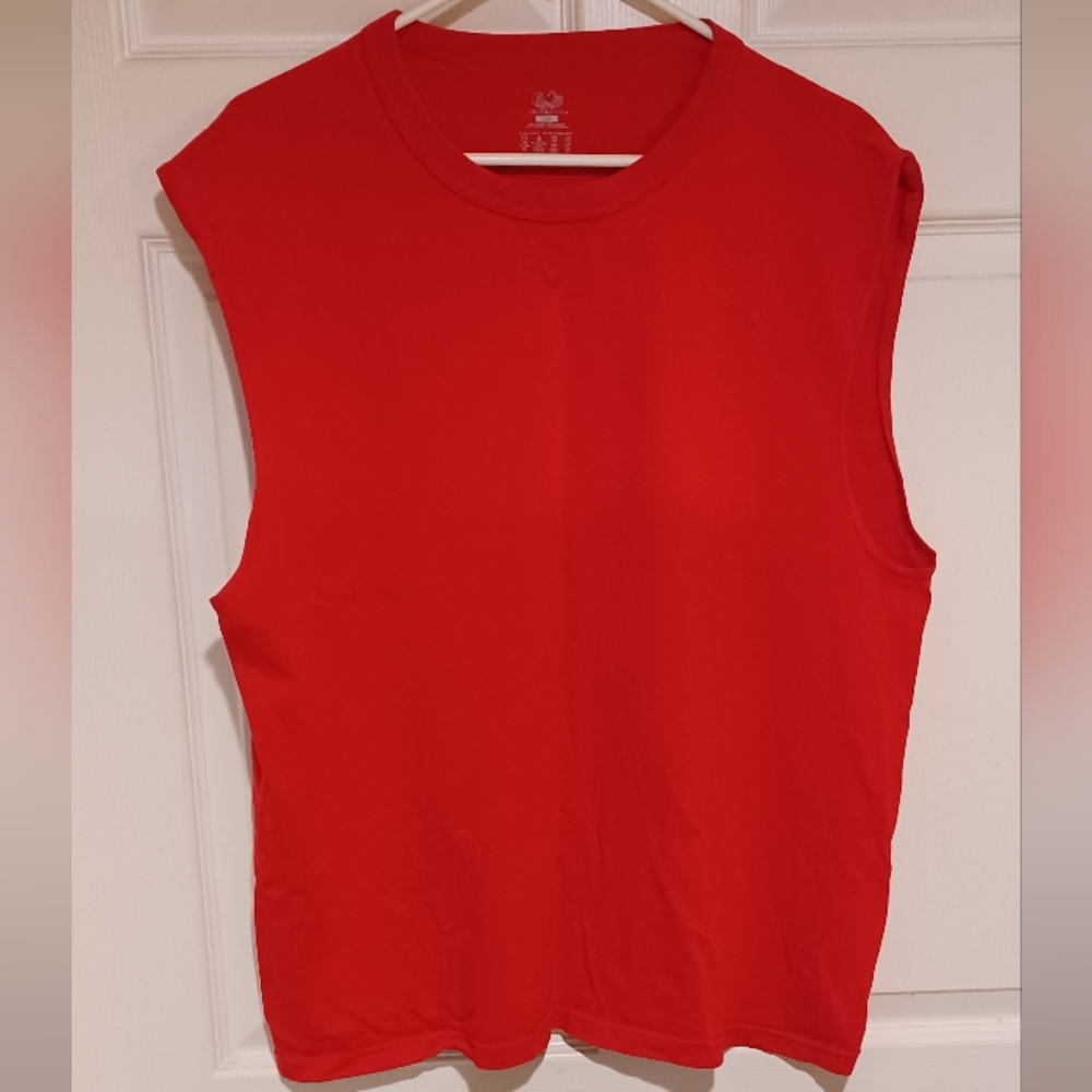 Fruit of the Loom t-shirt sleevless red LG